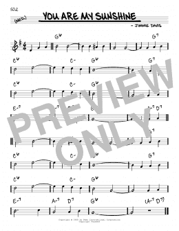 You Are My Sunshine (Real Book – Melody & Chords) - Print Sheet Music